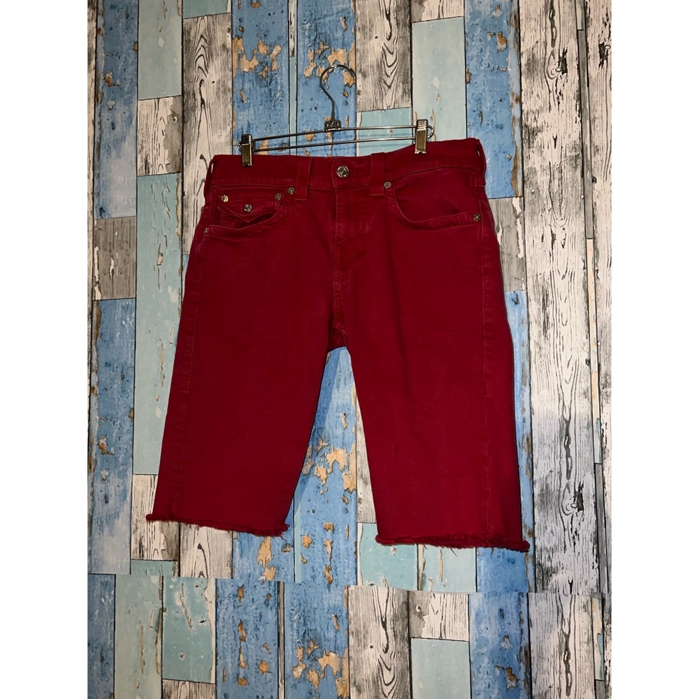 RARE TRUE RELIGION CUT OFF JEAN SHORTS